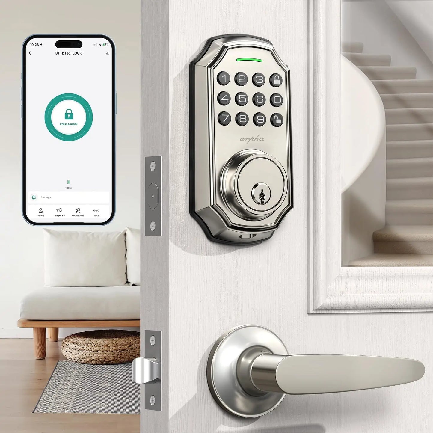 LNDU D180 Smart Lock With Electronic Keypad Deadbolt