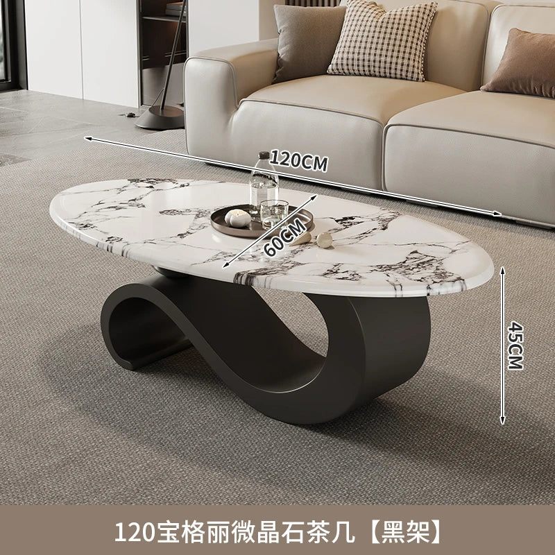 Mid Century Retro Coffee Table Beauty Luxury Oval Nordic Coffee Table Aesthetic Classic Table Basse De Salon Home Furniture