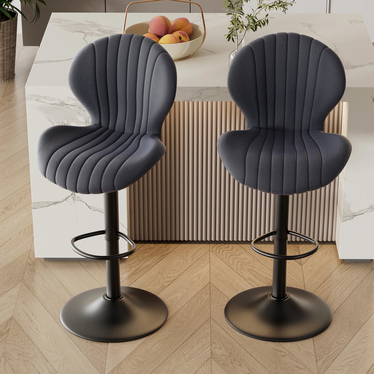 General 2 Piece Dining Chairs Set Modern Bar Stools