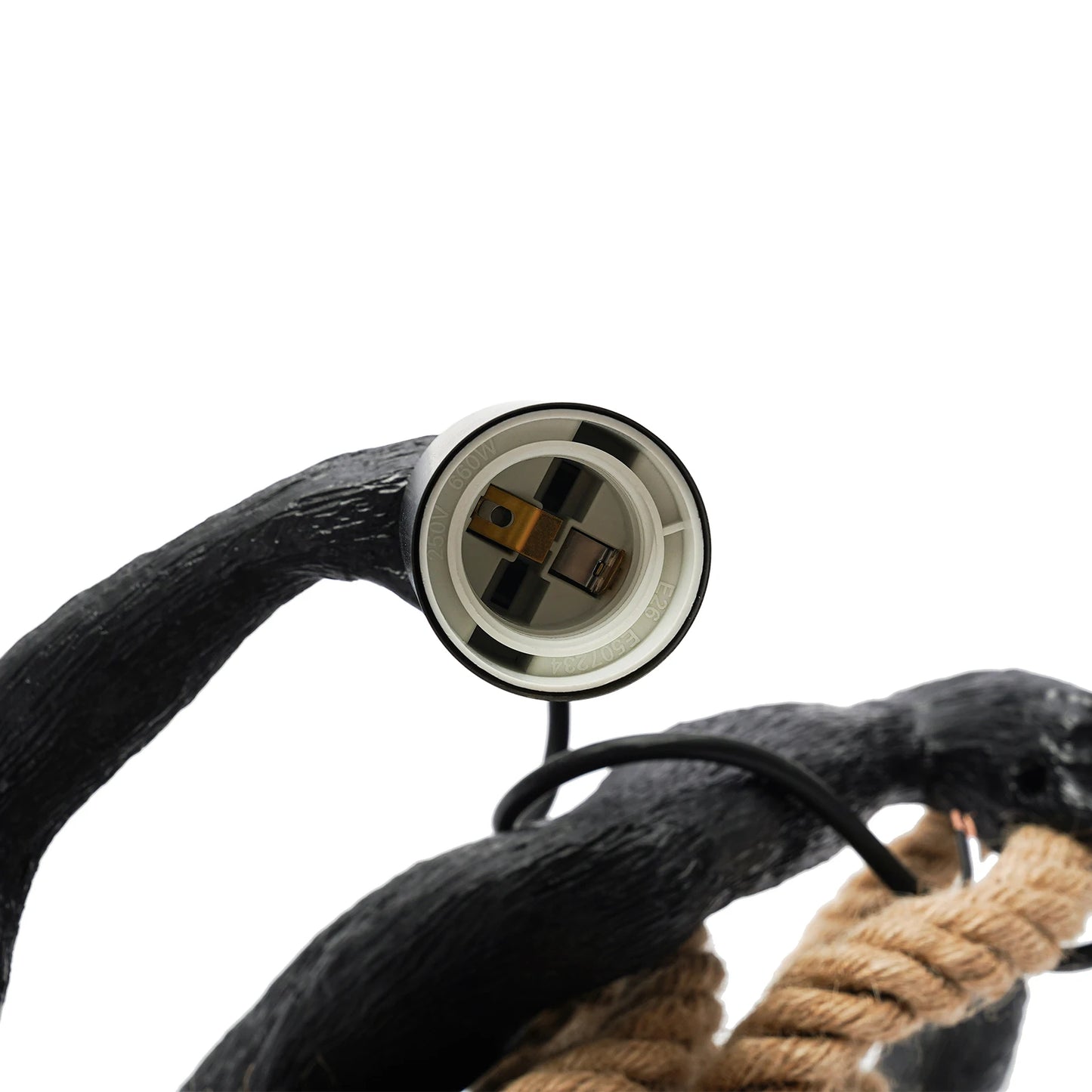 Monkey Pendant Light With Adjustable Hemp Rope And Resin Detail