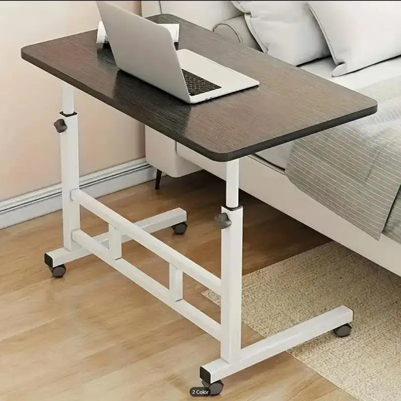 Bedside Computer Desk On Wheels With Adjustable Height