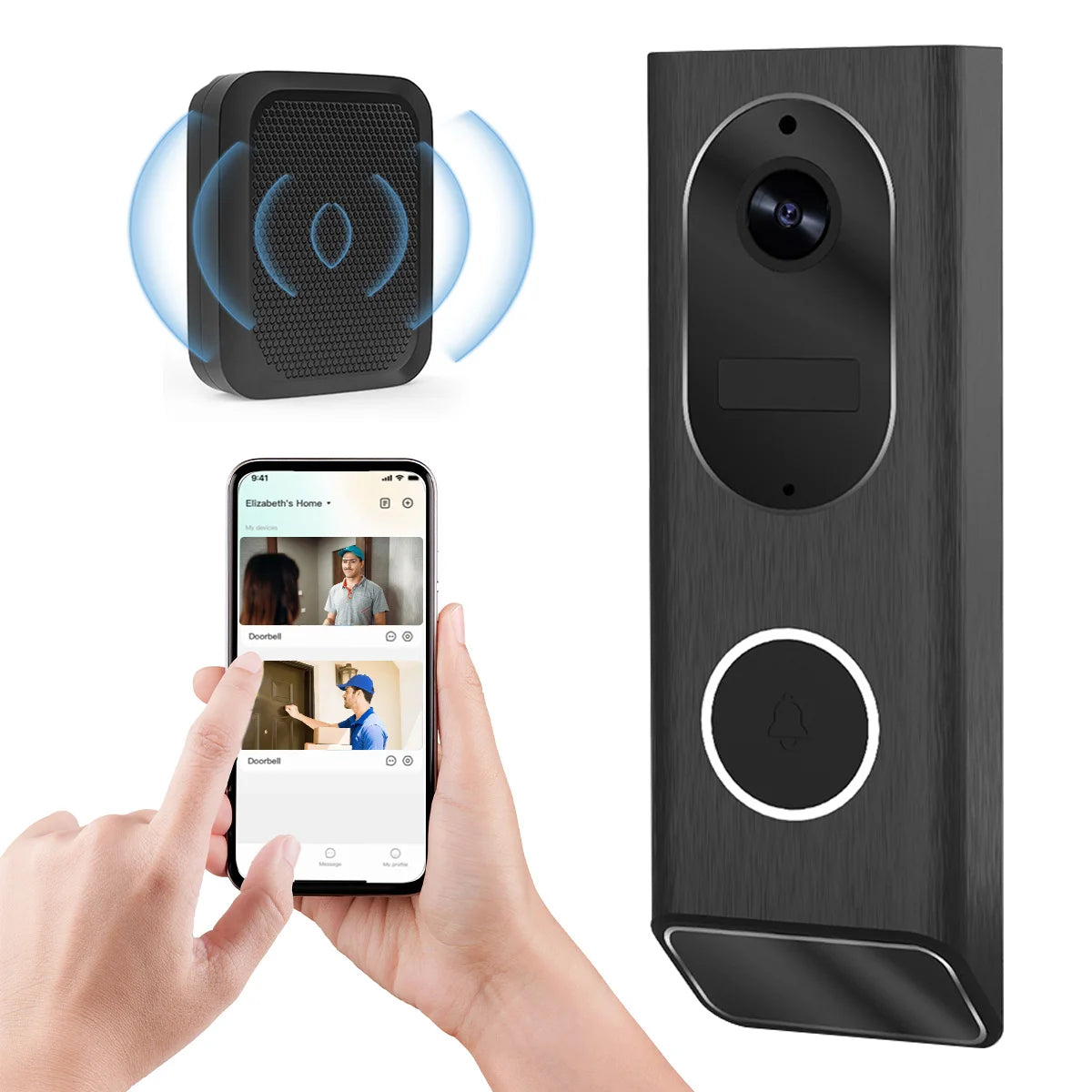 Bestski S7 1080P Wireless Video Doorbell Camera Night Vision