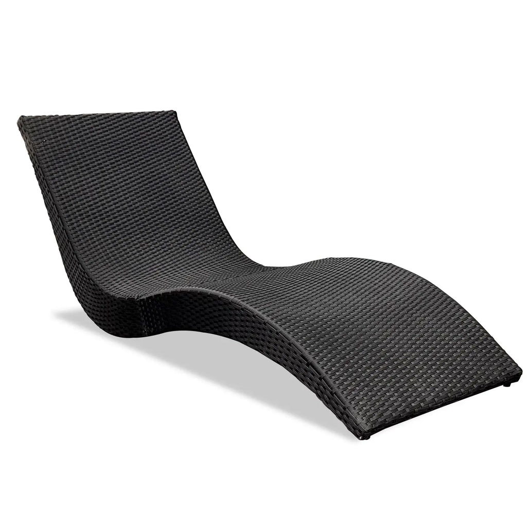 Outdoor Rattan Chaise Lounge Chair For Poolside Garden