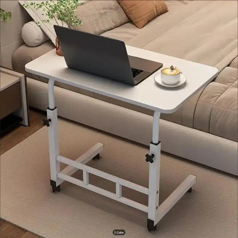 Bedside Computer Desk On Wheels With Adjustable Height