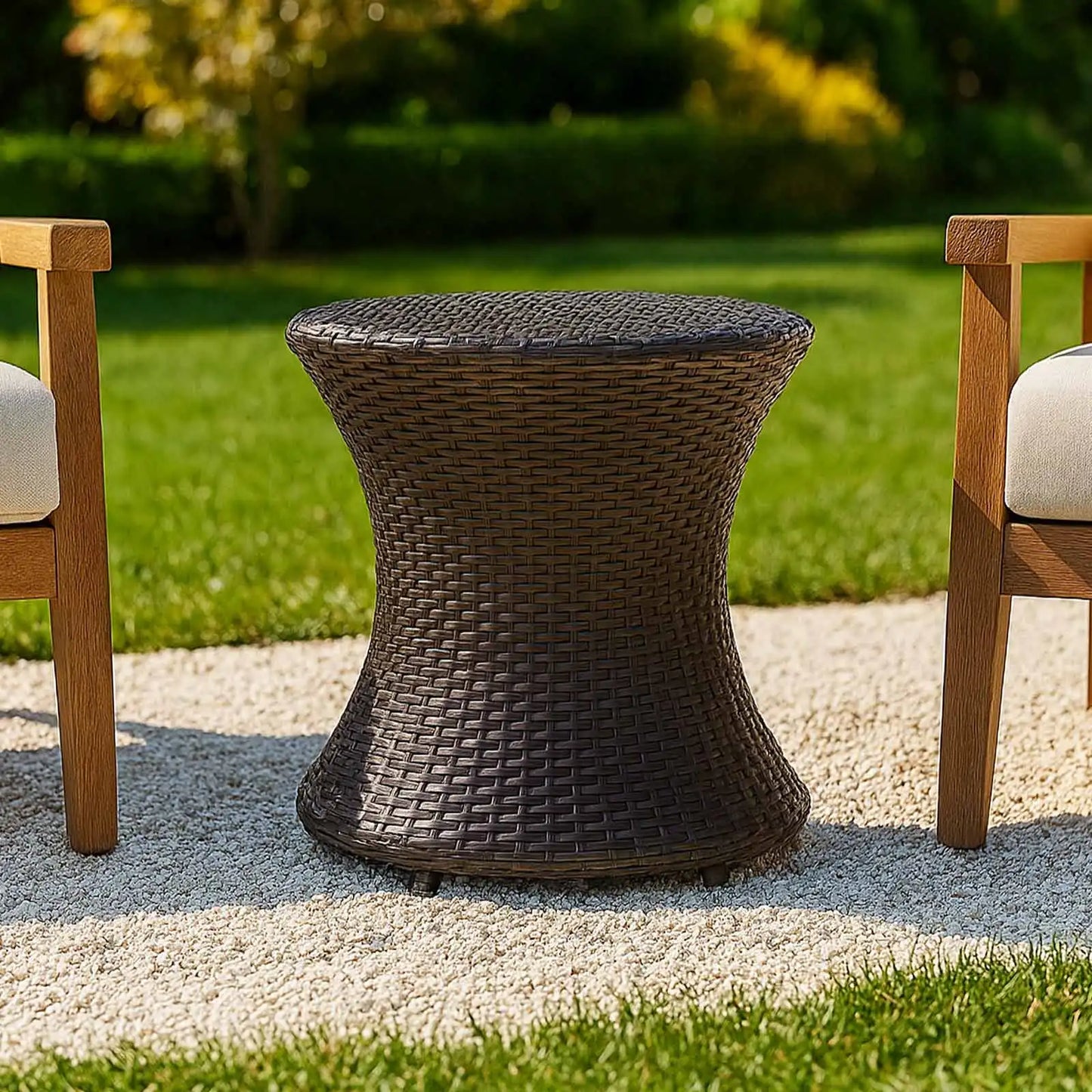 Outdoor Rattan Chaise Lounge - Outside Lounge Chair for Poolside, Beach & Garden, Comfortable S-Shaped Patio Lounger