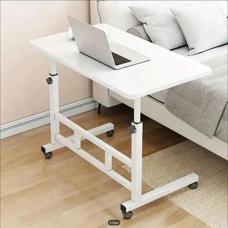 Bedside Computer Desk On Wheels With Adjustable Height