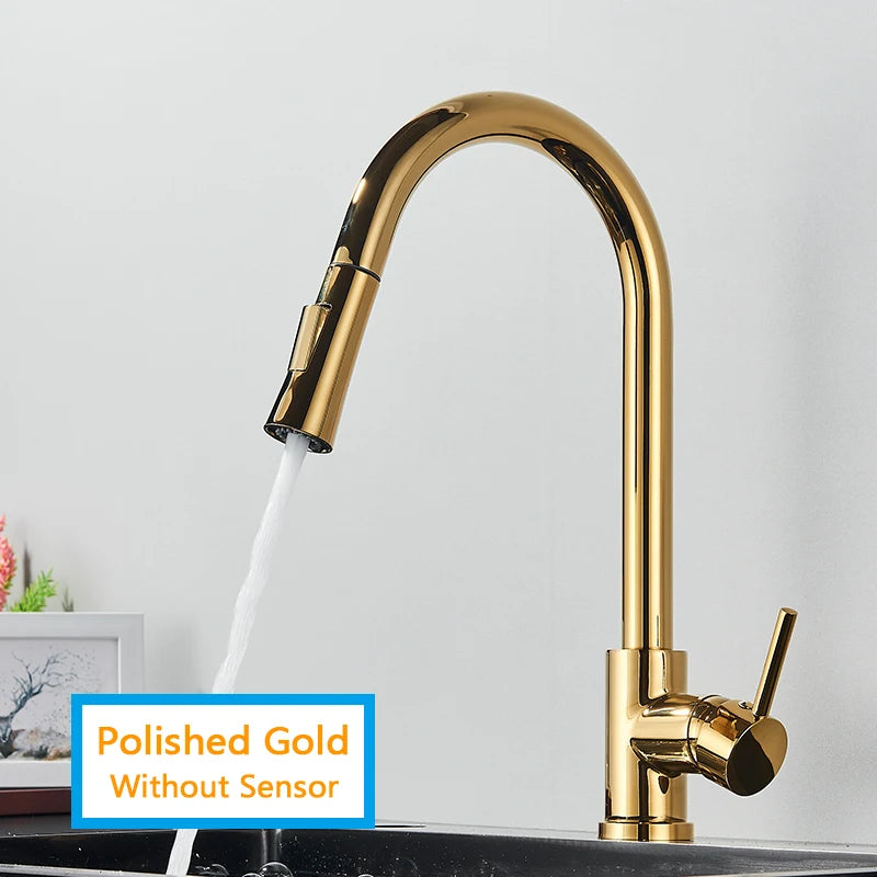 Rozin Smart Touch Kitchen Faucet With Pull-Out Sensor 360 Rotation