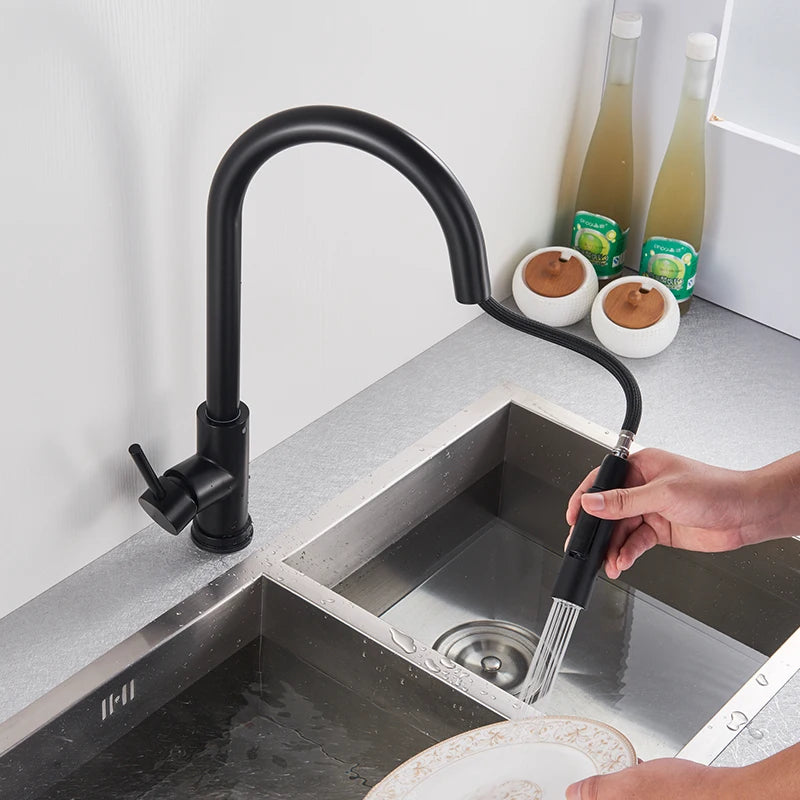 Rozin Smart Touch Kitchen Faucet With Pull-Out Sensor 360 Rotation