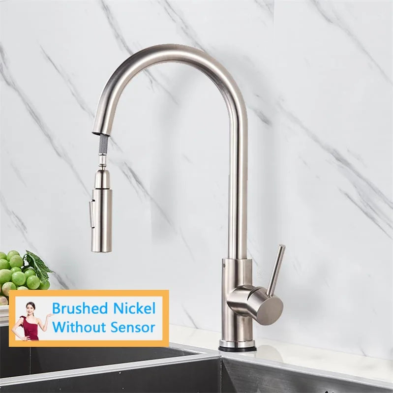 Rozin Smart Touch Kitchen Faucet With Pull-Out Sensor 360 Rotation