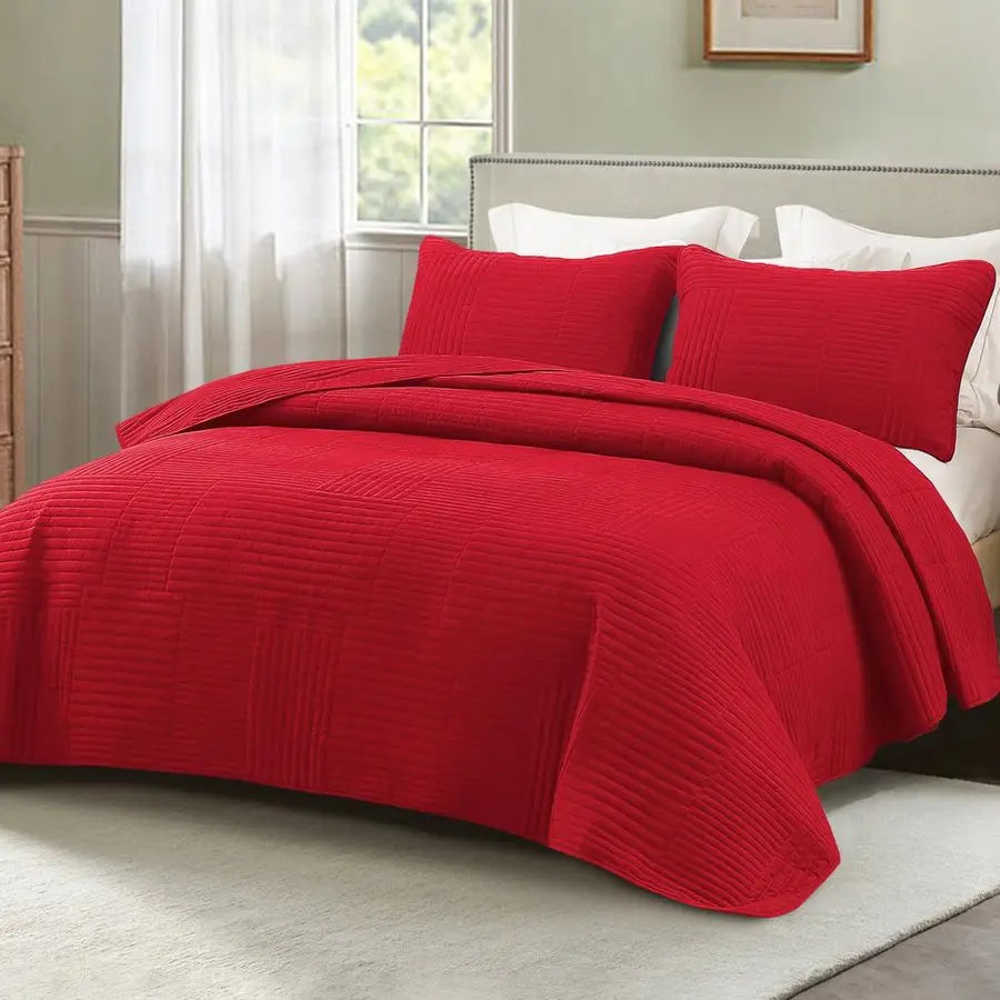 Ultra Soft Quilt Bedding Set 3 Piece Microfiber Bedspread