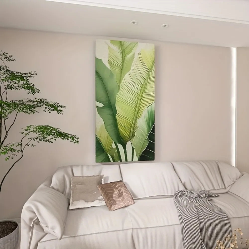 Modern Abstract Leaf Canvas Wall Art For Living Room Decor