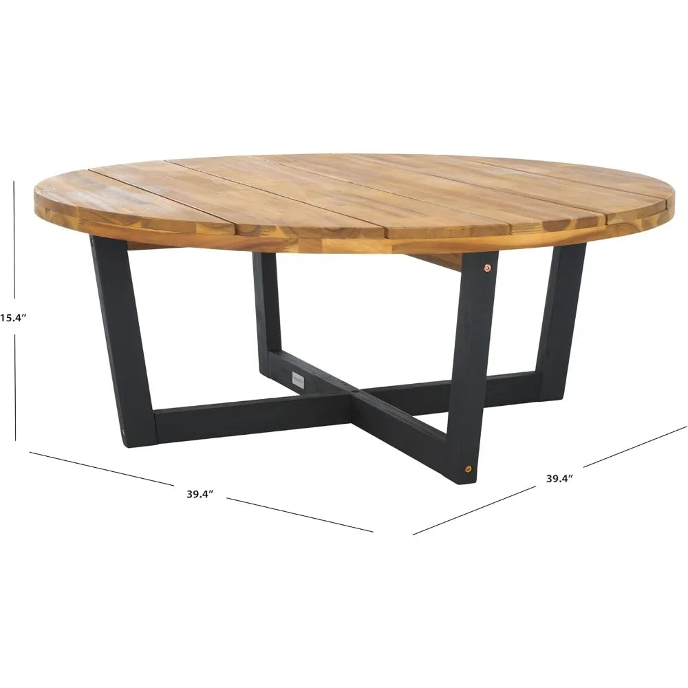 Outdoor Leo Collection Round Four Leg Coffee Table