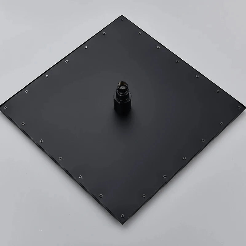 Rainfall Shower Head LED Light 12/16" Large Brass Rainfall Shower Faucet Head Square Shape/Color Changed