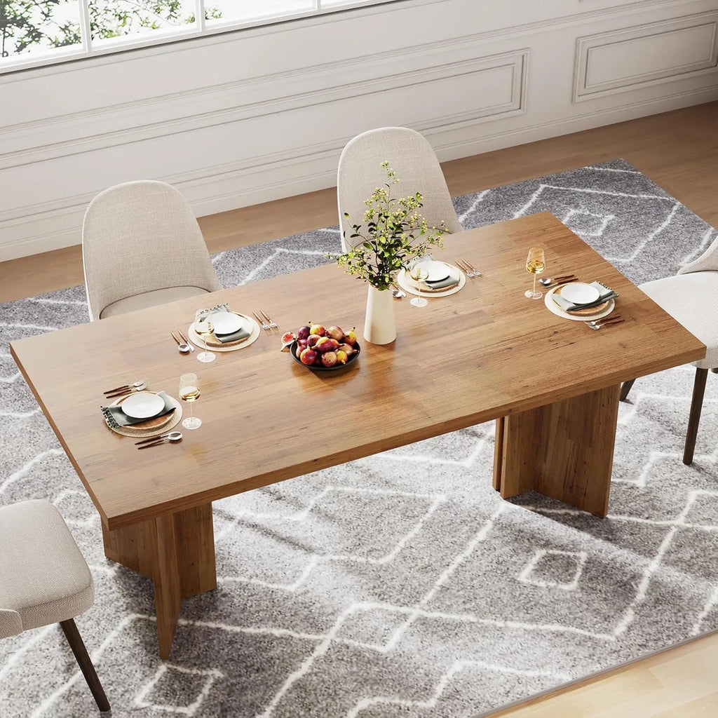 Little Tree Farmhouse Dining Table for Four to Six
