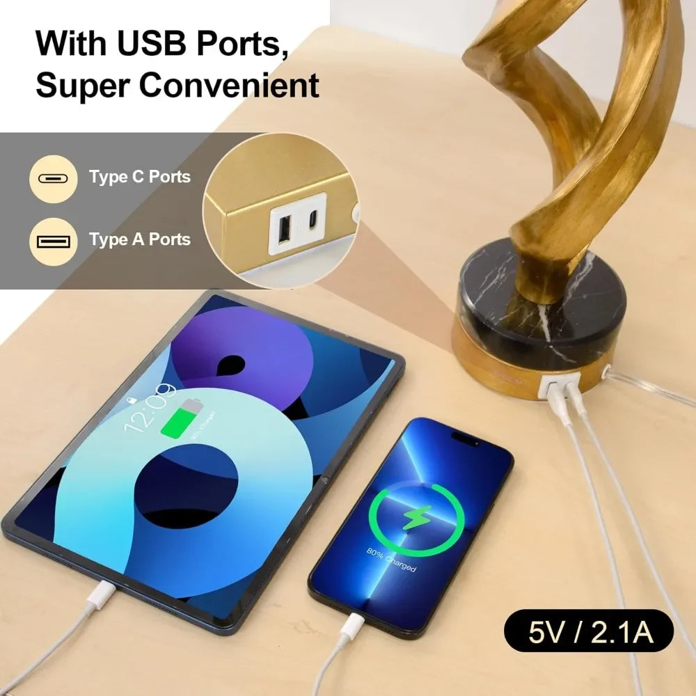 Bulb Sculptural Table Lamp Set of Two With Pull Chains