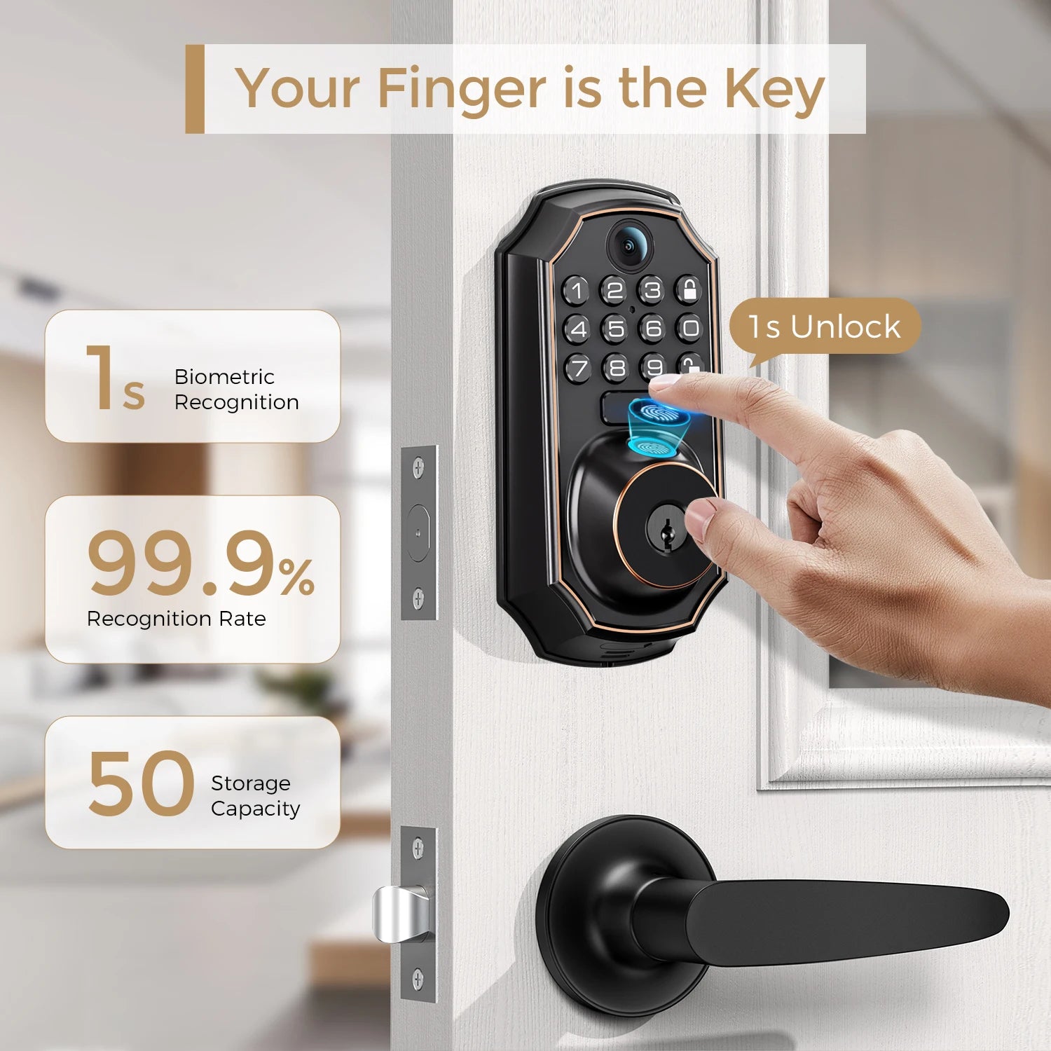 Arpha D289L Smart Lock WiFi Video Doorbell Camera 5-in-1