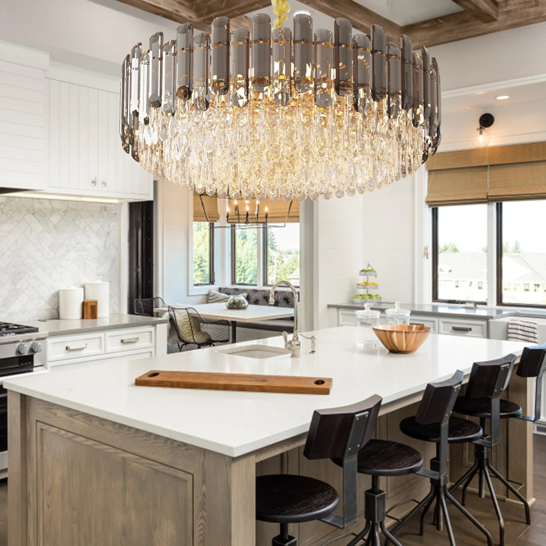 Vrygle Crystal Chandelier Modern Ceiling Lamp 3 Lights