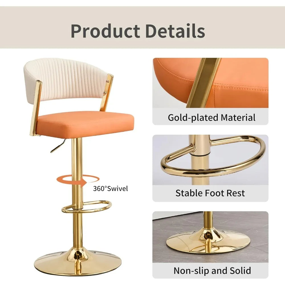 Tongyue Adjustable Swivel Counter Height Bar Stools Set Of 2