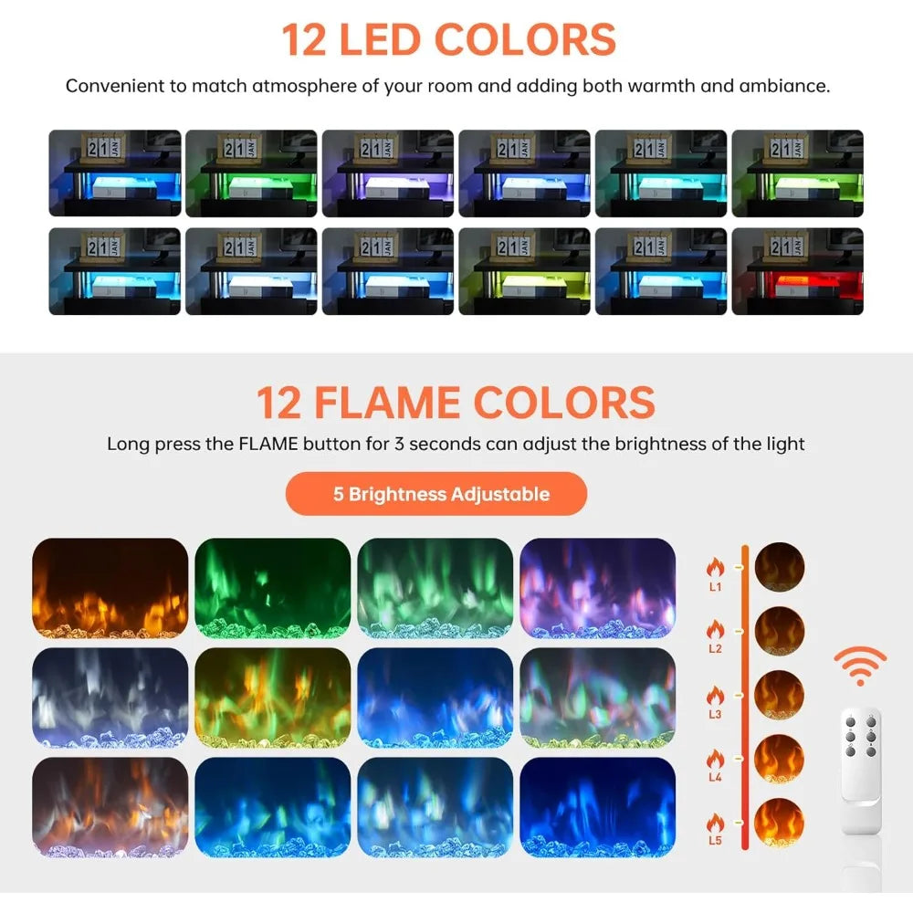 ZHUXIANG Modern TV Stand Media Console With Drawers