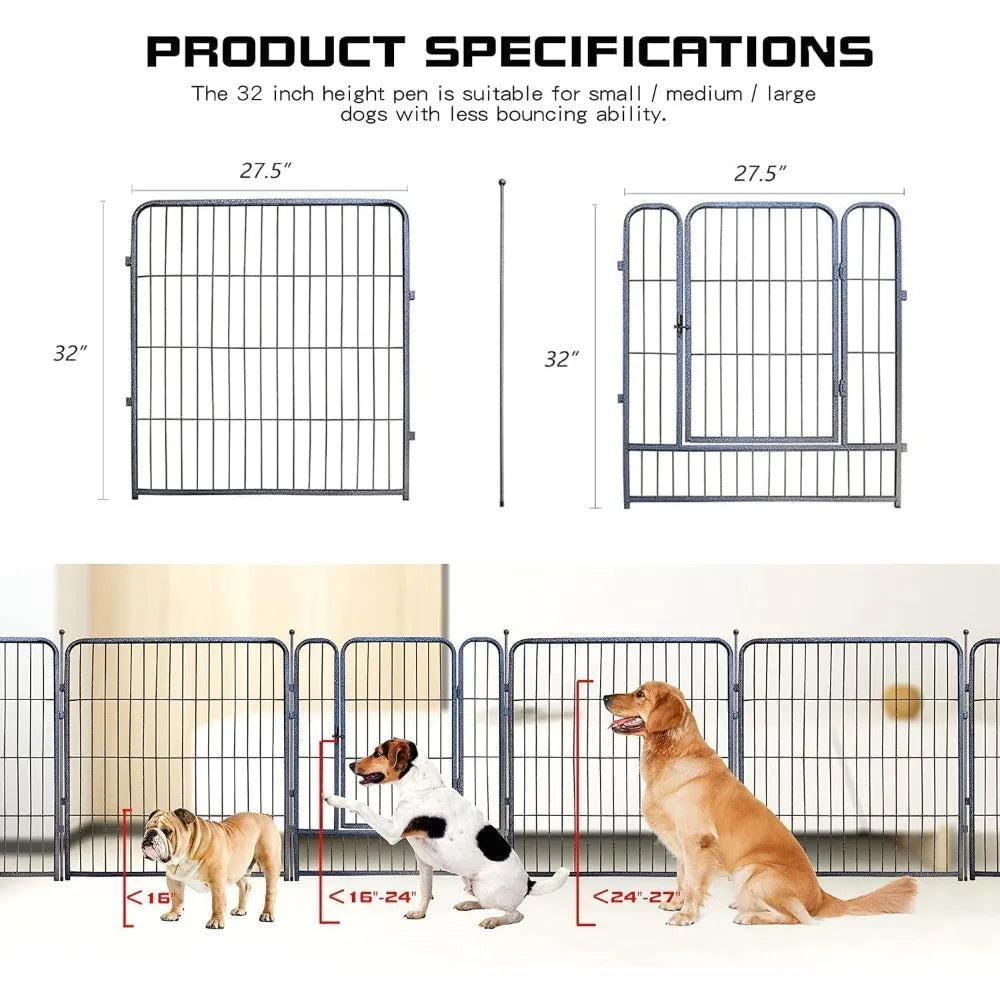 Portable Heavy Duty Folding Dog Playpen For Indoor And Outdoor Use