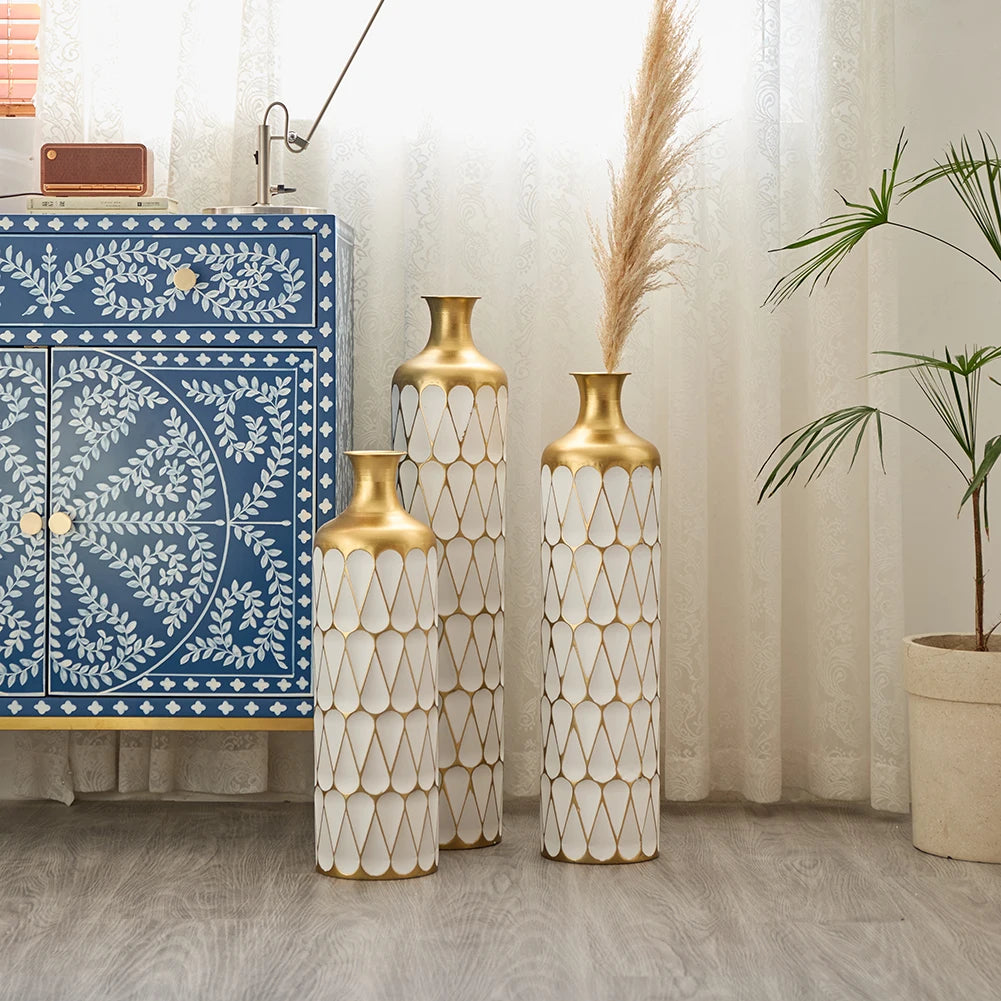 TWISTER.CK Floor Metal Vase Set Modern Home Decor Collection