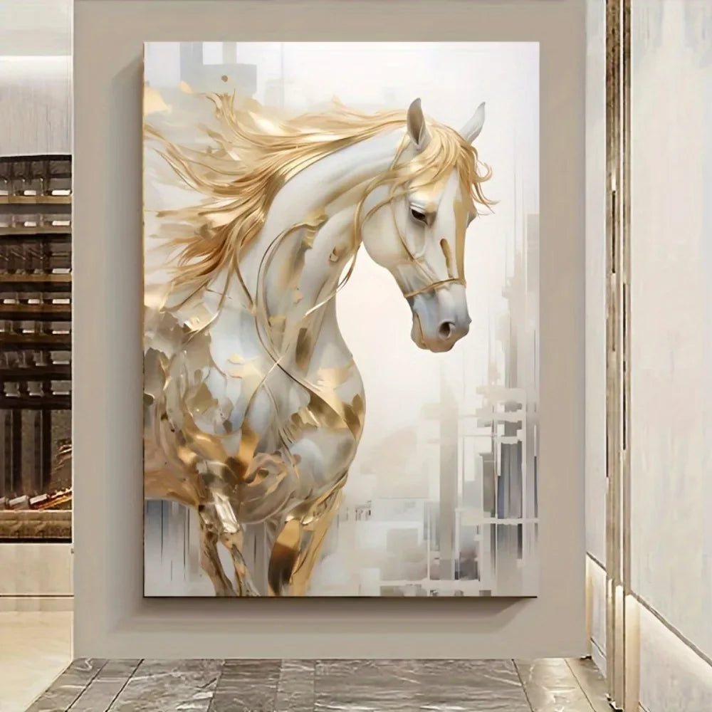 Horse Wall Art Modern Retro Frameless Painting Home Decor