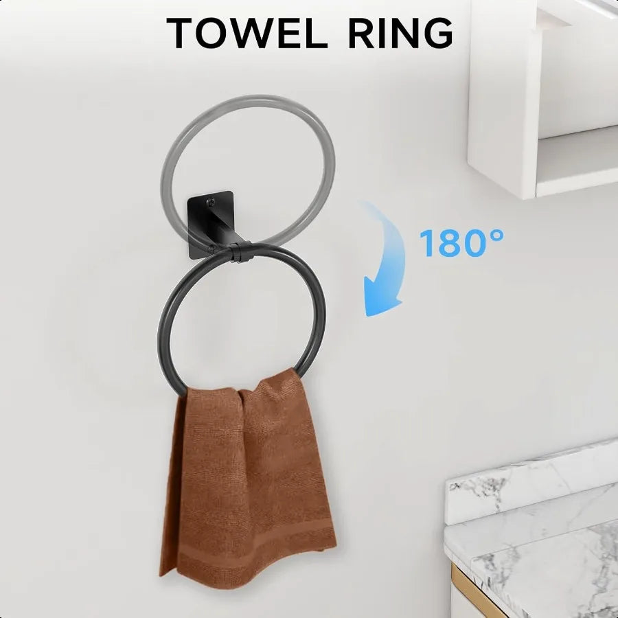 10 Pieces Bathroom Accories Set Bathroom Hardware Set 24 inch Towel Bar Towel Racks for Bathroom Robe Towel Hooks Toilet Paper