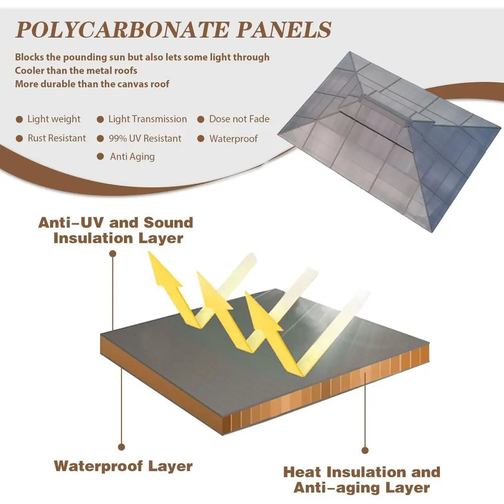 Durable Outdoor Gazebo With Curtains And Mosquito Netting