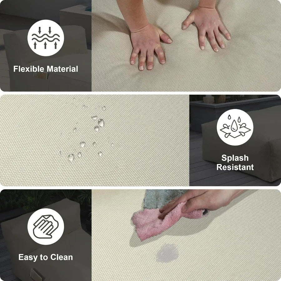 Outdoor Foam Bean Bag Bed Lounger Chair For Pool Patio