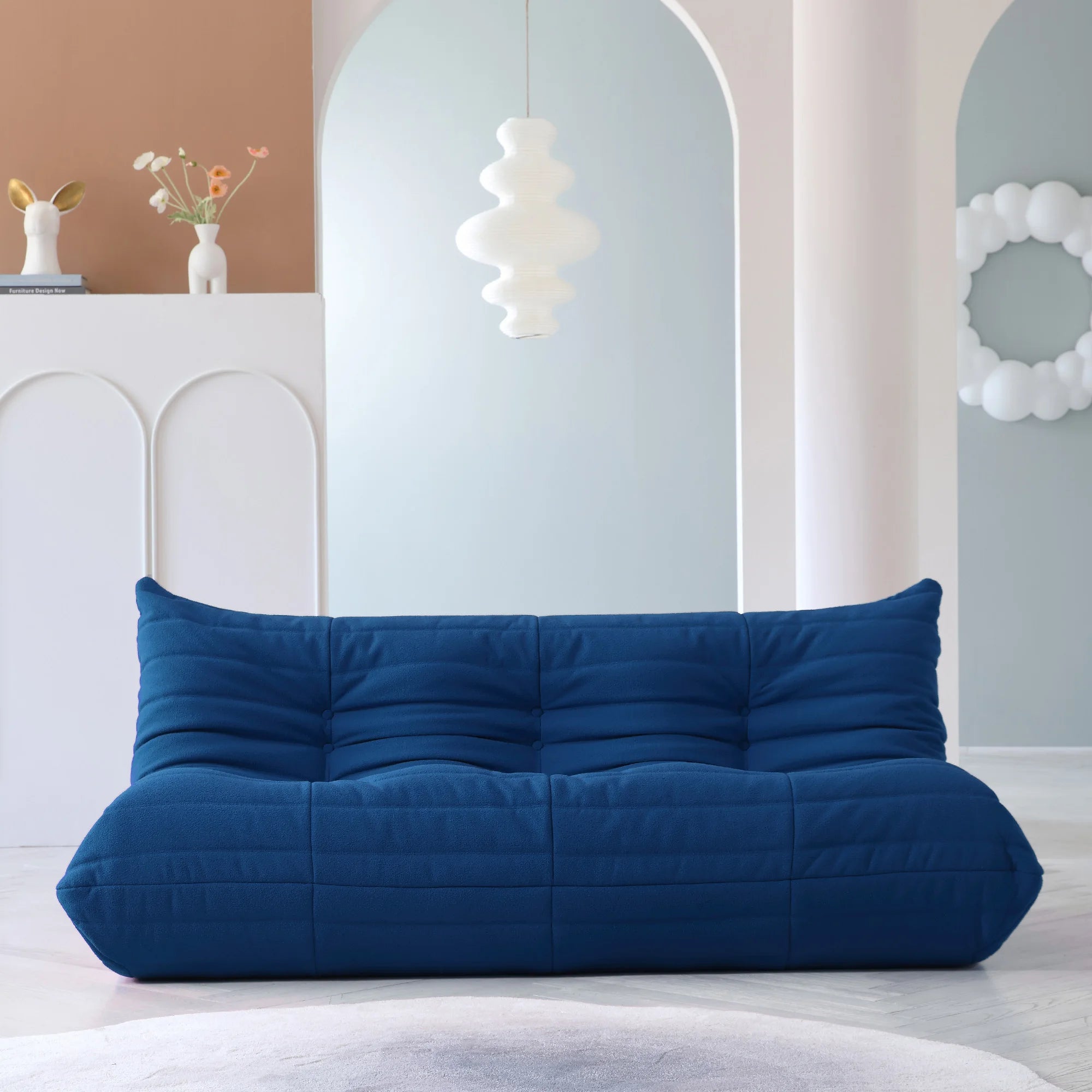 Sdorens Teddy Velvet Bean Bag Sofa Floor Lounge Chair