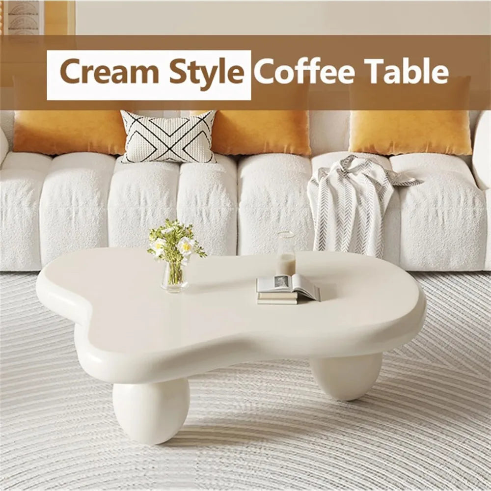 Cloud Coffee Table Modern Cute Coffee Tables Irregular Simple Tea/Center Table for Small Space End Table for Living Room