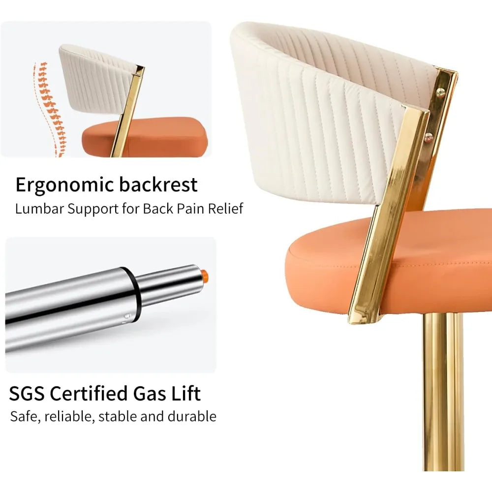 Tongyue Adjustable Swivel Counter Height Bar Stools Set Of 2