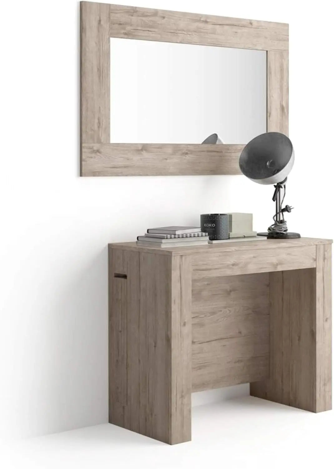 XMSJ Extendable Console Table With Extension Leaves Holder