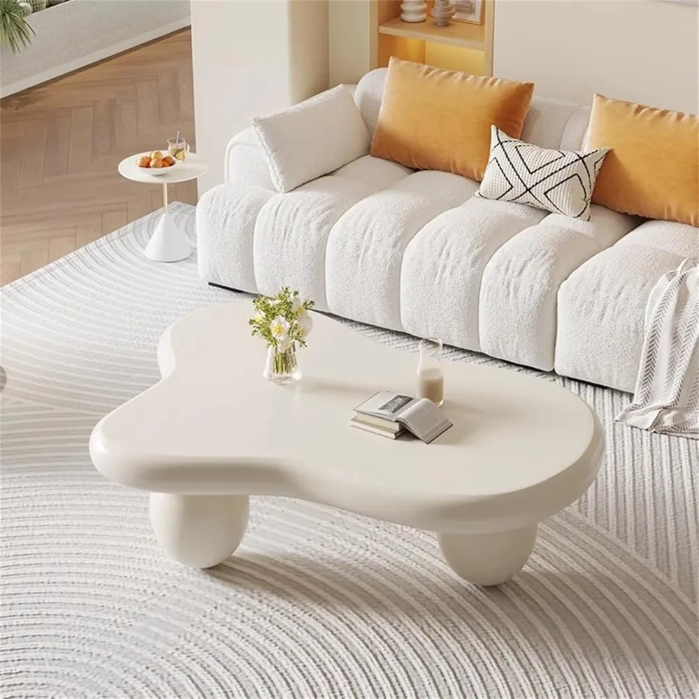 Cloud Coffee Table Modern Cute Coffee Tables Irregular Simple Tea/Center Table for Small Space End Table for Living Room