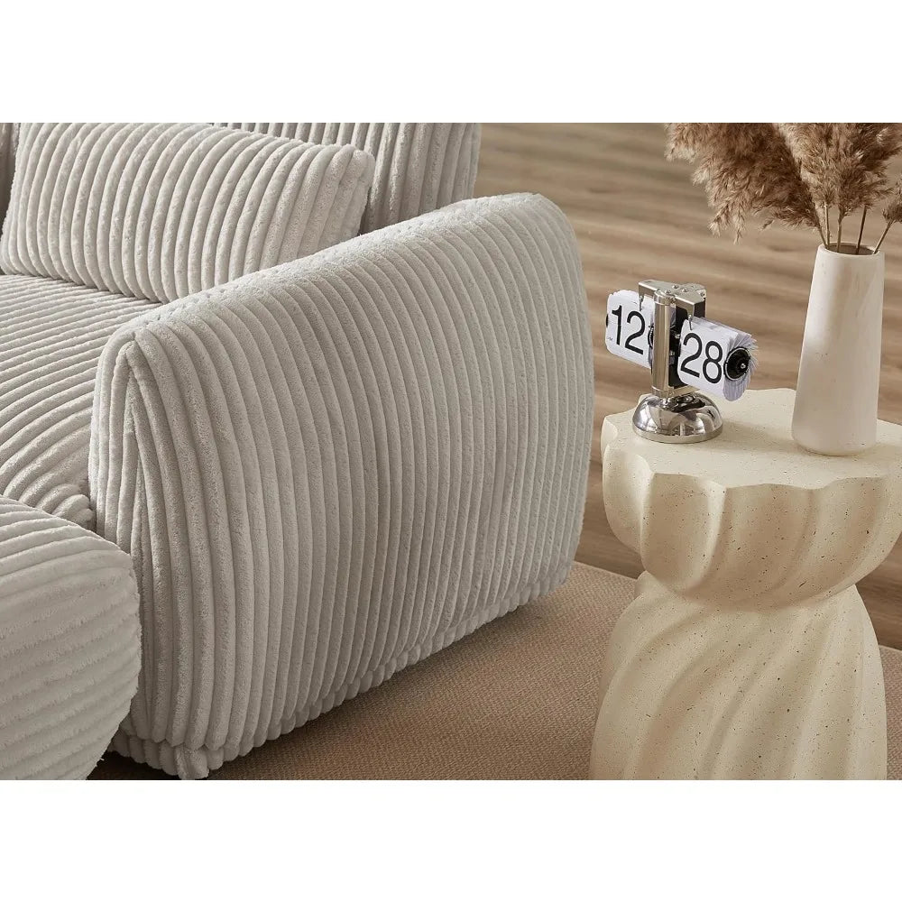 Tongyue L Shaped Sectional Sofa With Removable Ottomans