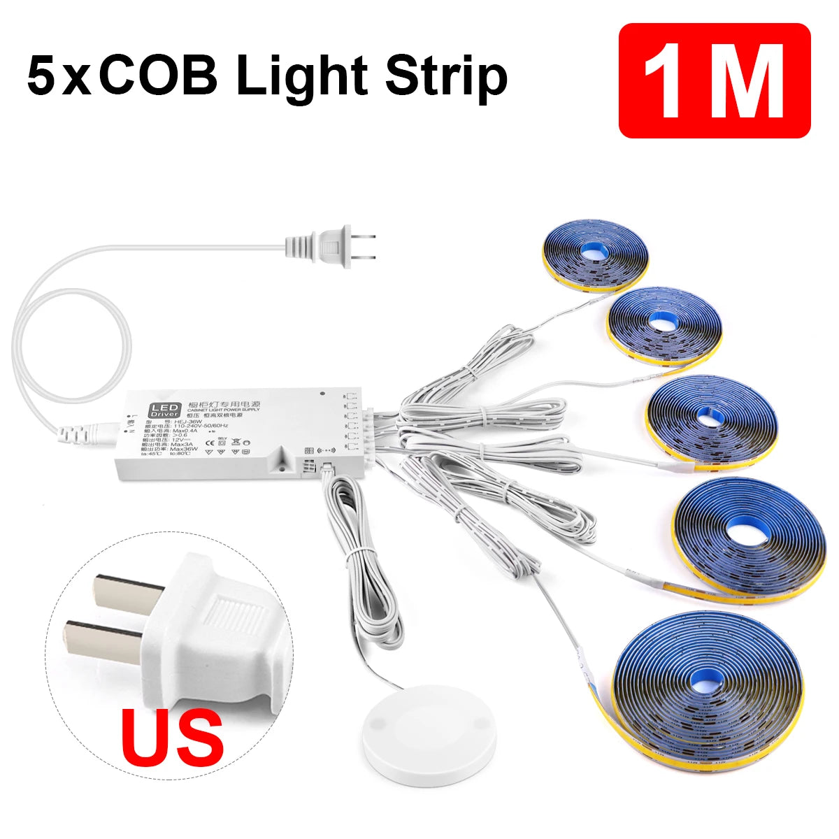 Rybakov Wood COB LED Strip Light 320 LEDs Per Meter