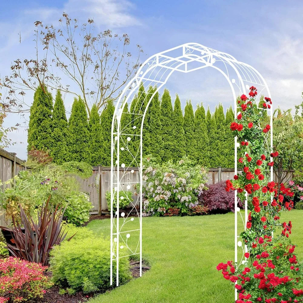 XMSJ Outdoor Metal Garden Arch Climbing Plant Support