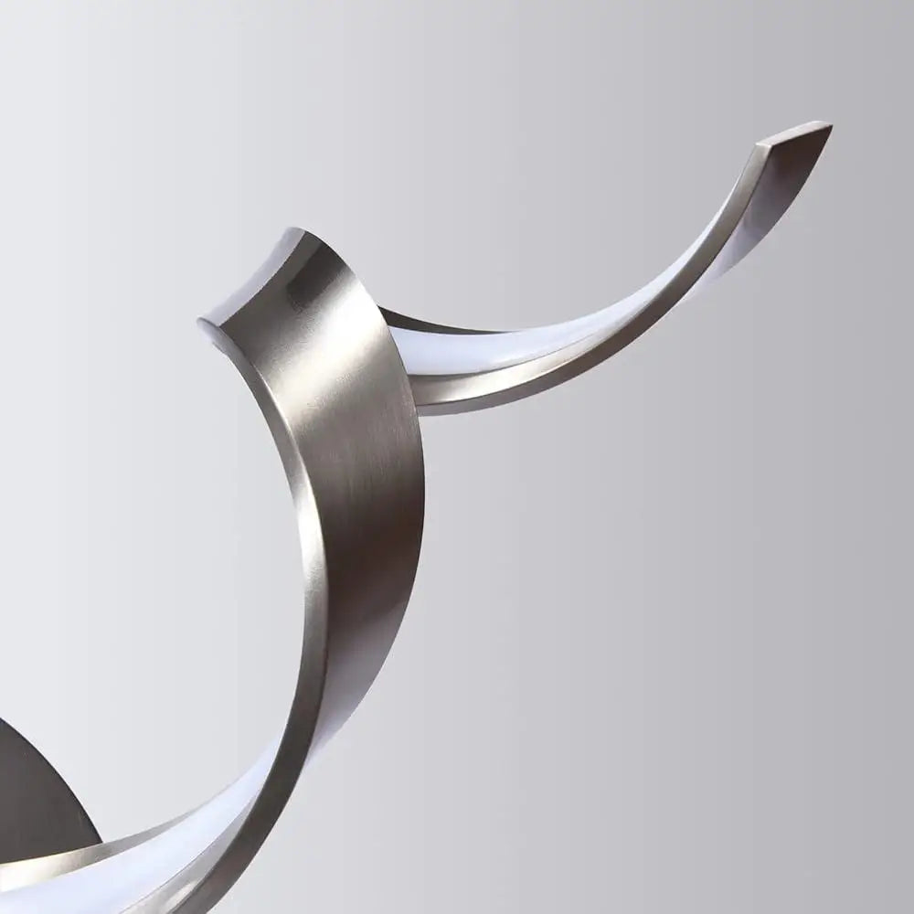 Dimmable LED Bathroom Vanity Light Spiral Design Brushed Nickel Wall Sconce Hardwired Fog Proof Moisture Proof 15W 1080 Lumens