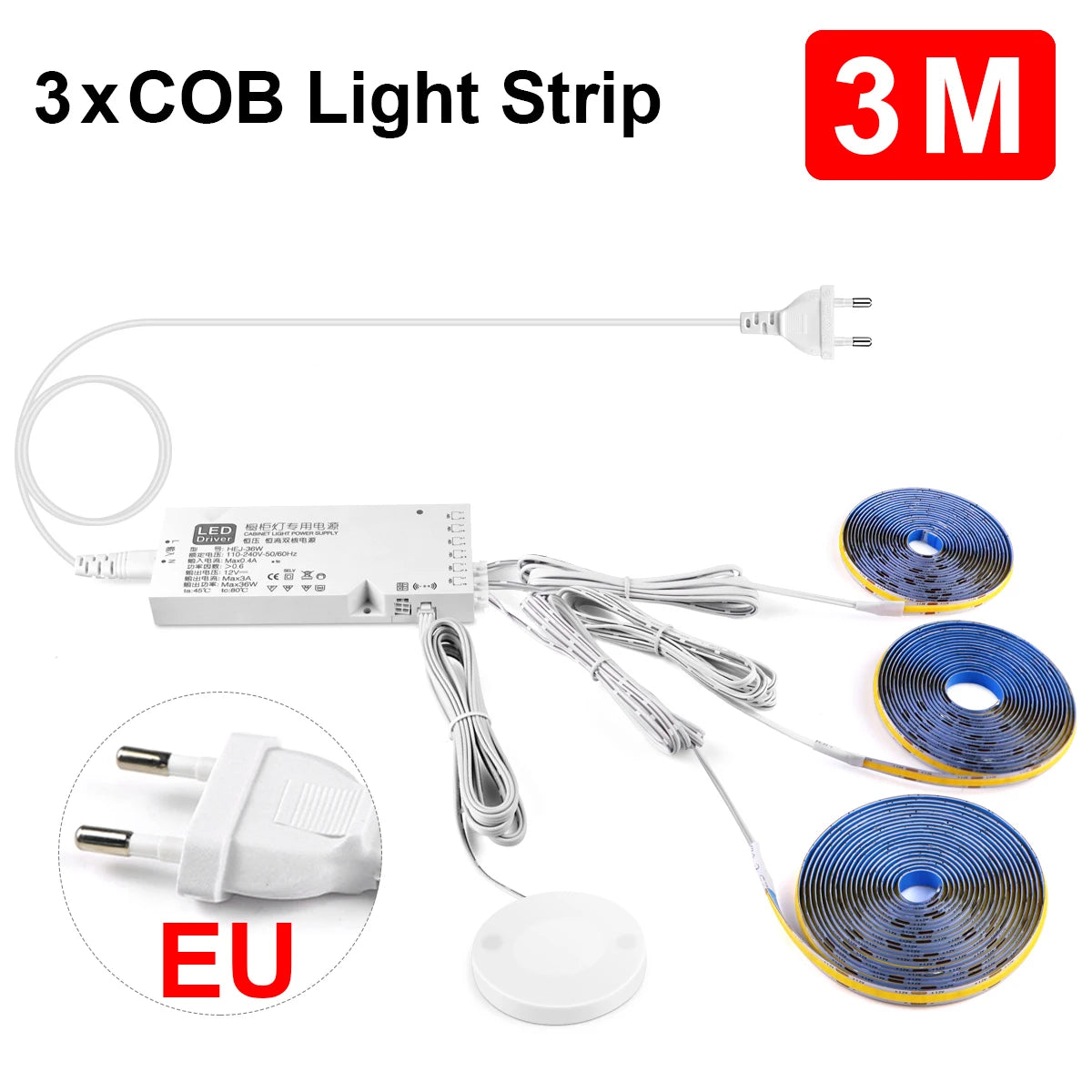 Rybakov Wood COB LED Strip Light 320 LEDs Per Meter