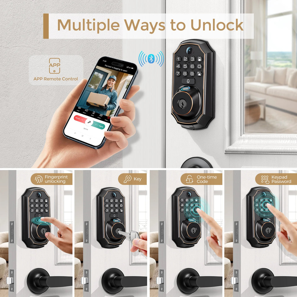 Arpha D289L Smart Lock WiFi Video Doorbell Camera 5-in-1