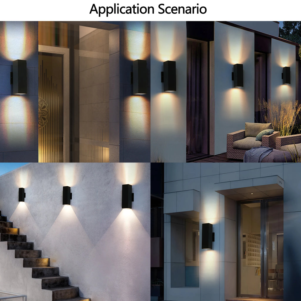 ARLGSITE Outdoor Wall Light IP65 Up and Down GU10 Aluminum