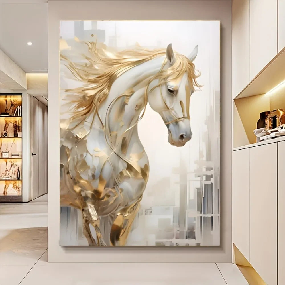 Horse Wall Art Modern Retro Frameless Painting Home Decor