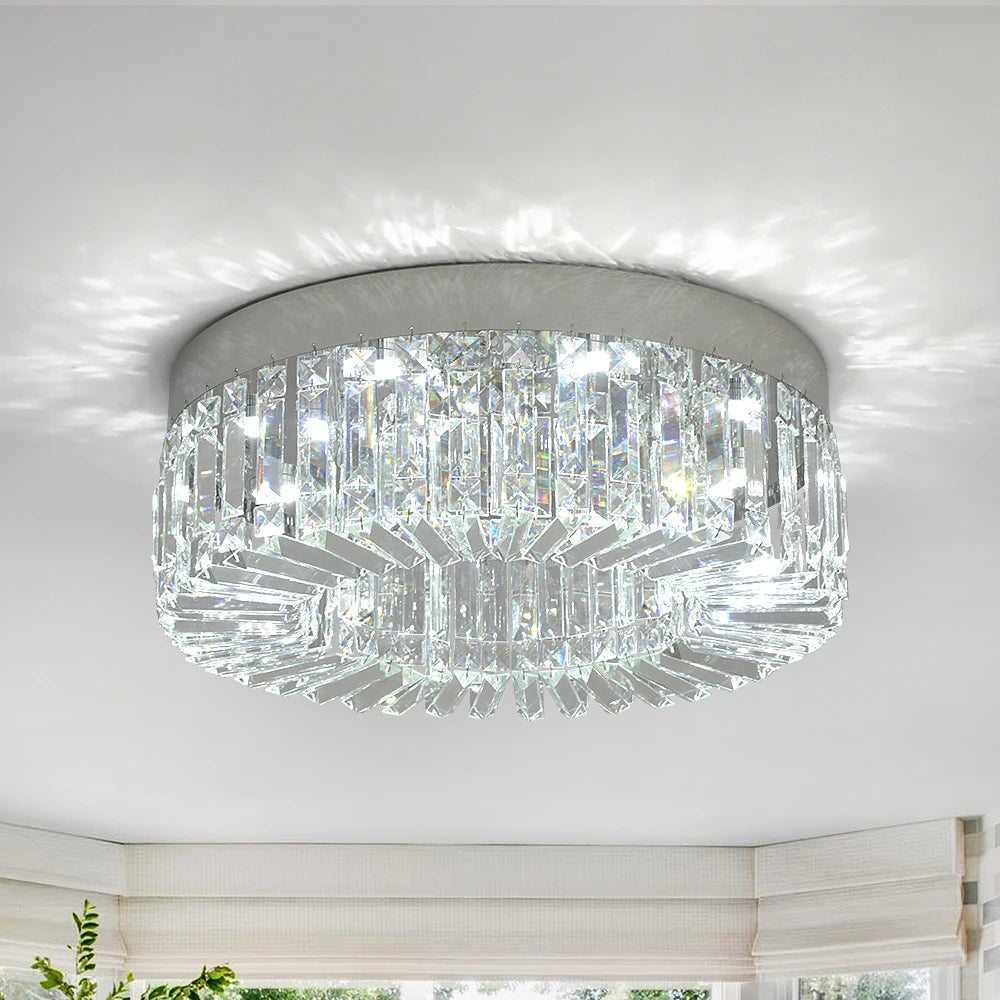 VETRULUS Crystal LED Ceiling Light For Living Room