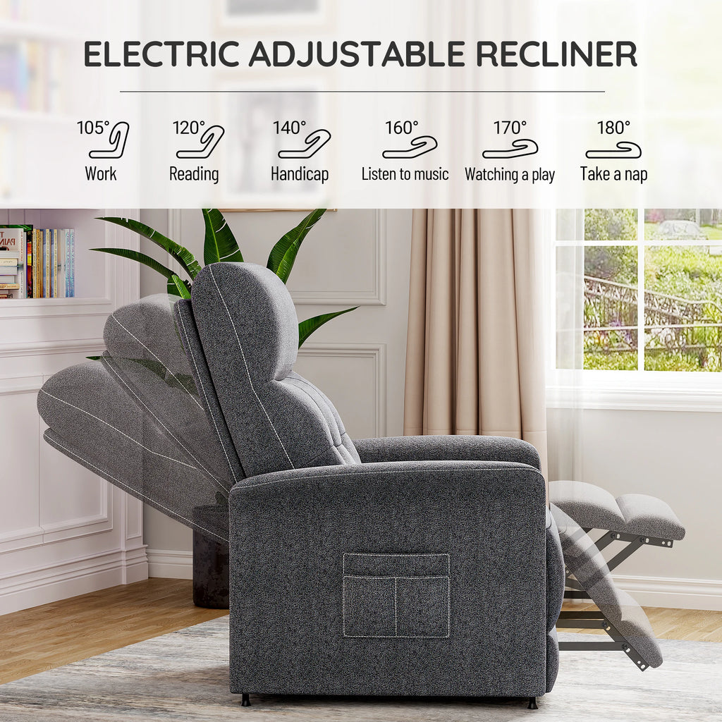 ZBOM Power Recliner Chair With Heated Massage Capability