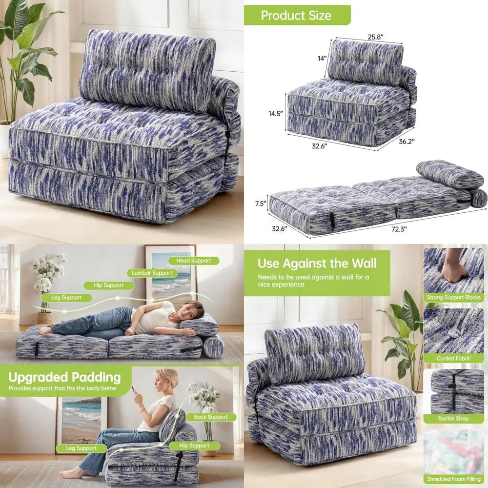 Compact Sofa Bed For Adults Convertible Chair Floor Couch