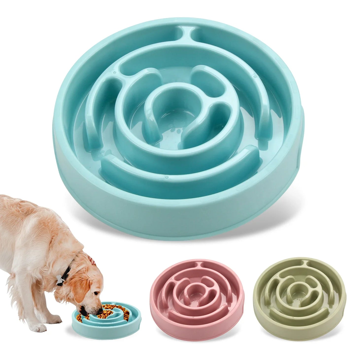 Pet Dog Slow Feeder Bowl Non Slip Anti Gulping Eco