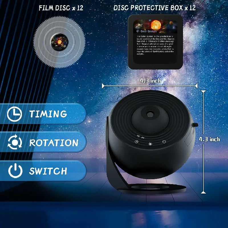 DVOLADOR Galaxy Night Light Projector 360Degree Starry Sky Lamp