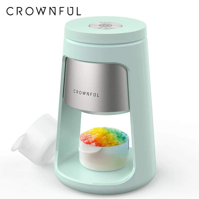 Crownful Shaved Ice Machine Mini Ice Crusher Portable Home Use