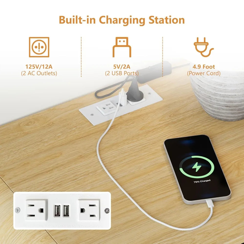 XIAOLANG 3-Piece Dresser and Nightstand Set Modern Fluted Profile