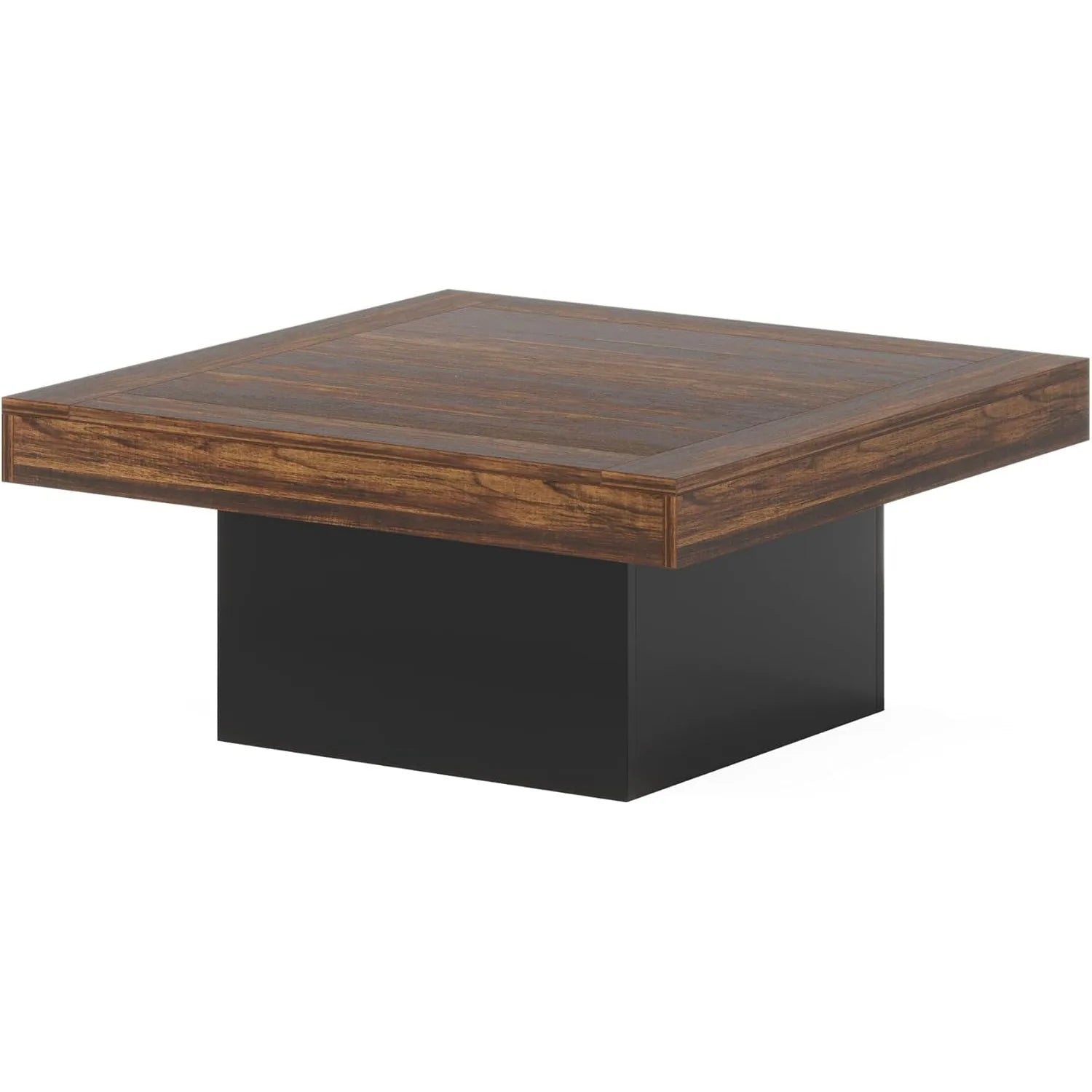 LITTLE TREE Farmhouse Square LED Coffee Table for Living Room